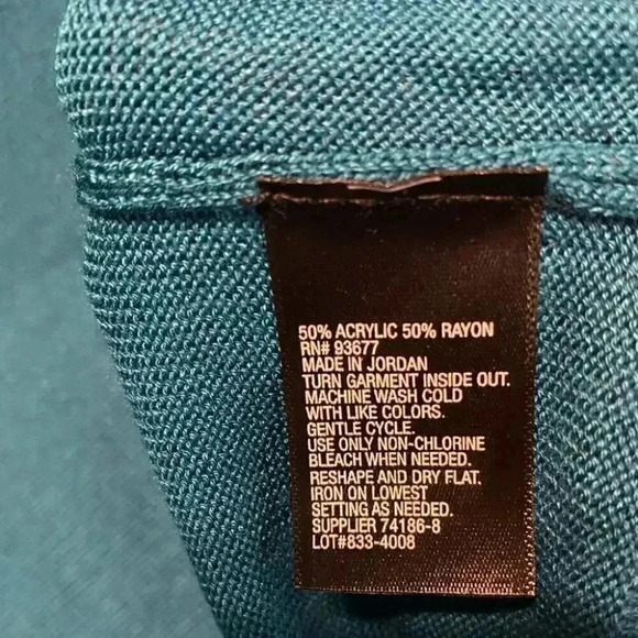 Worthington Teal Blue Lightweight Longline Tunic Sweater - Picture 5 of 5